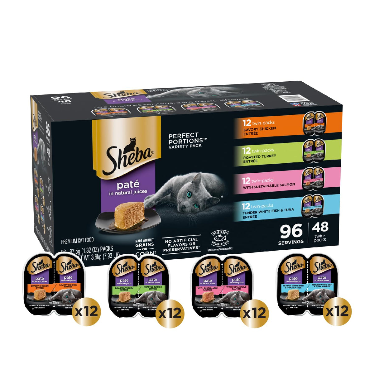 Perfect Portions Pate Wet Cat Food (48 Count (Pack of 1))