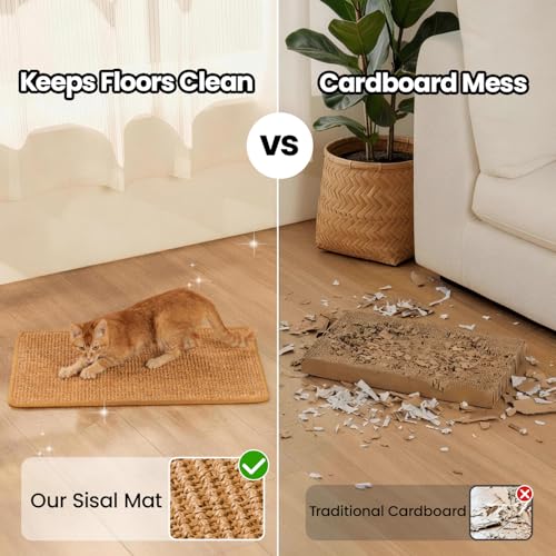 2 Pack Cat Scratching Pads (2 Pack-M (23.6'' X 15.7") / Brown)
