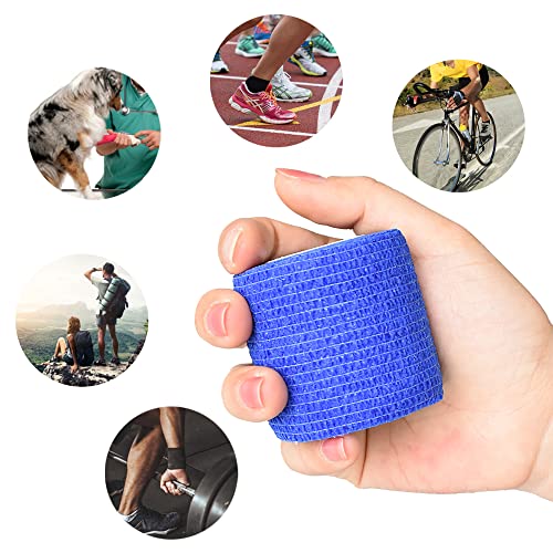 2 Inch Self Adhesive Bandage Wrap Cohesive Wrap (2 Inch / D Dark Blue)