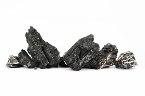 Dark Seiryu Stone 34lb Aquarium Rocks Stones for Fish Tank Decor (09 Dark Seiryu Stones(3-11inch,36lbs))