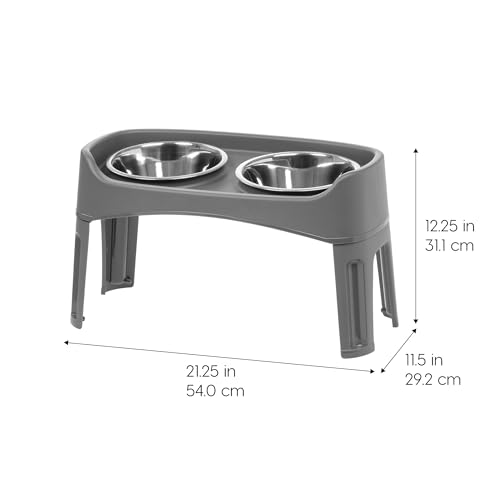 Elevated Dog Bowls (Gray)