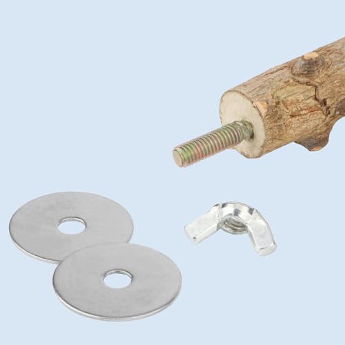 Natural Prickly Ash Wood Perch Bird Paw Grinding Stand (7.86 inch)