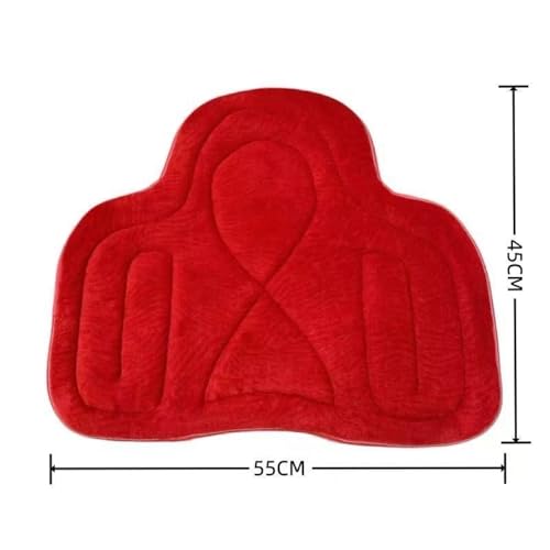 Horse Saddle Cushion Western Long Saddle Pad Horse Riding Seat Saddle Cushion Pad (50X40cm / Red style)