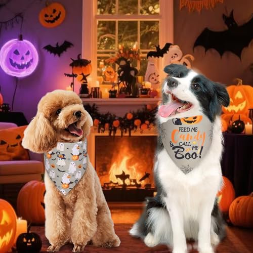 Halloween Dog Bandanas Large 3PCS (halloween / Large)