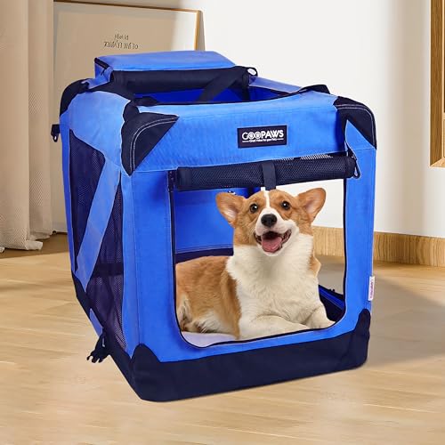 3 Door Soft Dog Crates Kennel (5-Blue)