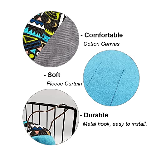 Guinea Pig Hideout Hideaway Corner Fleece Toys Cage Accessories (Green+Blue)