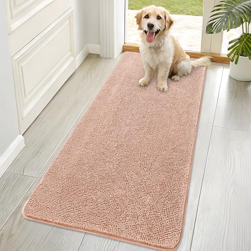 Dog Door Mat for Muddy Paws 70x32 (Peach / 70" X 32")