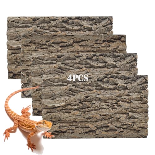 Cork Terrarium Background for Reptile (【4 PCS】)