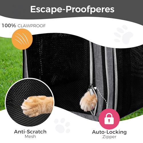 Pet Travel Carrier (Grey / 17.0"L x 11.0"W x 12.0"H)