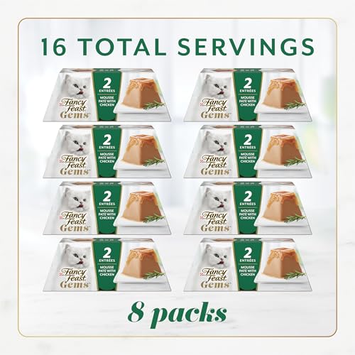 Purina Fancy Feast Gems Chicken Wet Cat Food Variety Box (4 Ounce (Pack of 8))