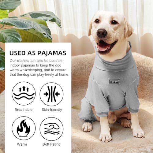 Dog Pyjamas PJS Sweater Clothes and Home Clothing Suitable for Medium to Large Breeds of Dogs (Gray / 3XL)