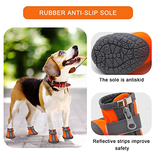 Dog Shoes for Small Dogs (#4 (width 1.69 inch) for 15-21 lbs)