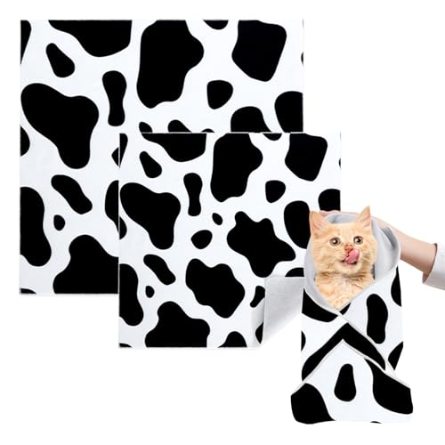 Cat Grooming Wrap (Cow White / L+XL(2PCS))