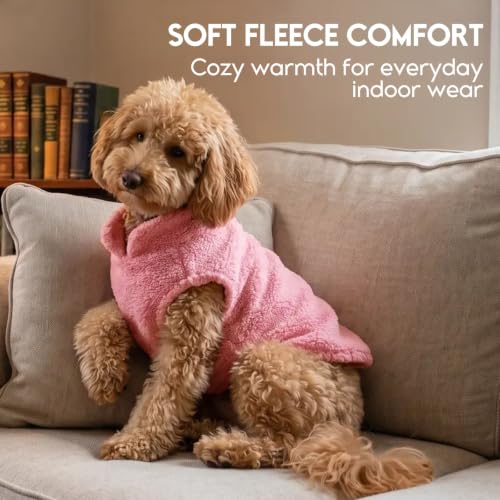 Sherpa Dog Sweater Small Dog Vest Puppy Shirt for Small Medium Dogs (XX-Large / Solidpink)