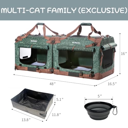 Extra Large Cat Carrier Soft Sided (Green-2)