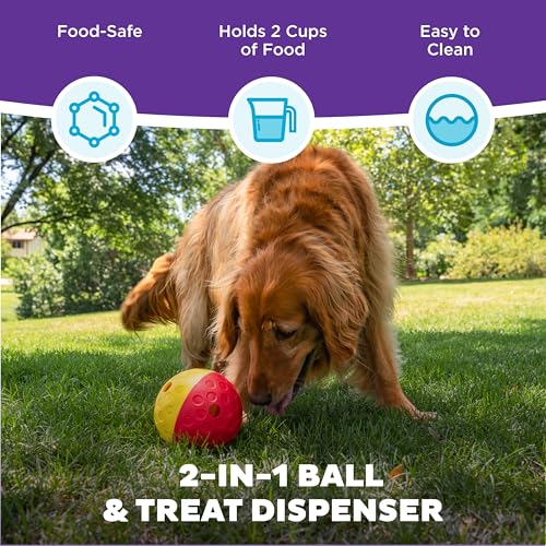 Nina Ottosson Treat Tumble Dog Toy Puzzle Ball (1 Count (Pack of 1))