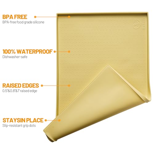 Dog Feeding Mat (Yellow / 32"l X 24"w)