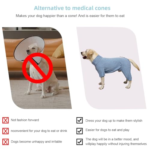 Dog Pyjamas Sweater Clothing and Loungewear Suitable for Small to Medium Breeds of Dogs (Sweater Blue / L)