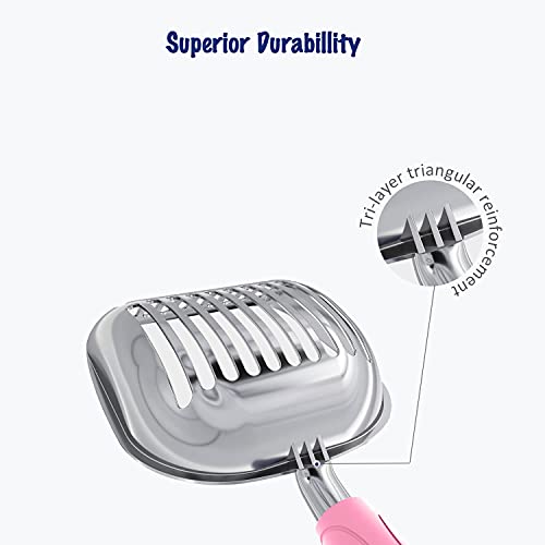 Cat Litter Scoop (Large / POLISHED Aluminum \ #10 Pink Handle)