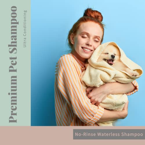 No Rinse Waterless Pet Shampoo (16 Fl Oz (Pack of 2) / Lavender)