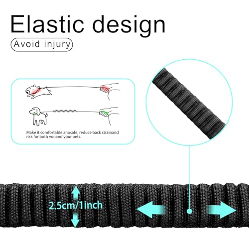 20” Strong Short Leash for Dog (Black)