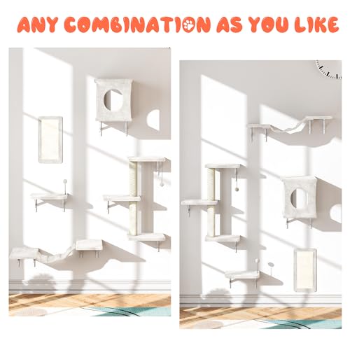Cat Wall Shelves Set (Beige)
