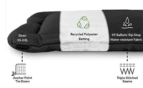 Tough Ripstop Dog Crate Pad (X-Small (23" L x 17" W) / Light Gray Velvet)