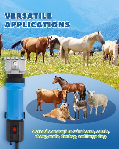 Horse Clippers 690W 28000RPM (Blue& 1Blade)