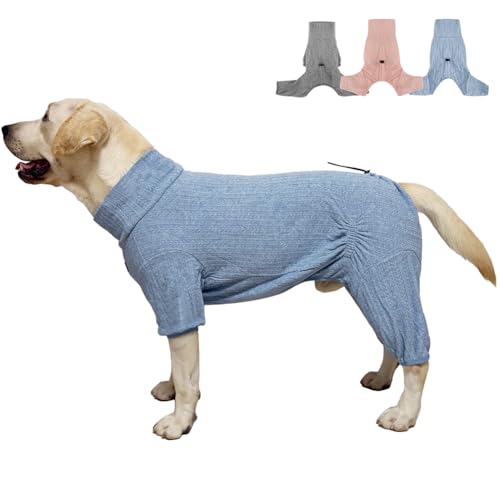 Dog Pyjamas PJS Sweater Clothes and Home Clothing Suitable for Large to Giant Breeds of Dogs (Sweater Blue / 6XL)