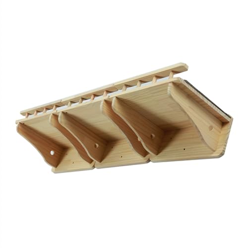 47.2" x 11.8" Natural Wood Wall Mounted Cat Shelves (B)