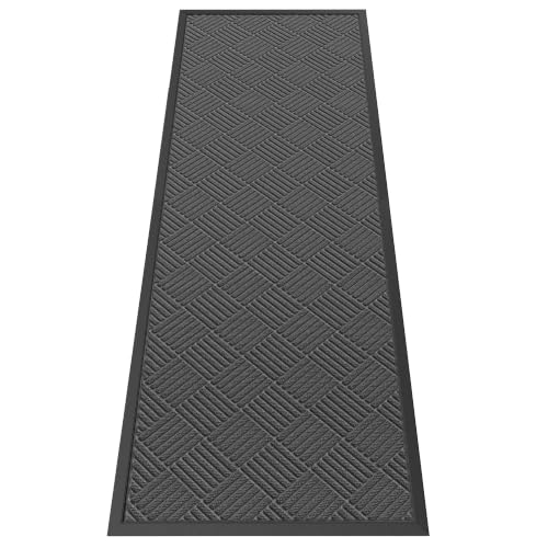 Indoor Outdoor Door Mat (Grey Diamond / 2' x 6' (Rectangular))