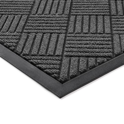 Front Door Mat (3' x 6' (Rectangular) / Grey Diamond)