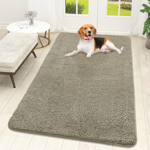 Dog Door Mat for Muddy Paws 59x32 (Warm Taupe / 59" X 32")