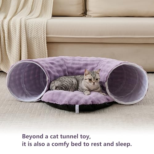 Bubble Round Cat Tunnel for Indoor Cats (Dusty Purple / Round)