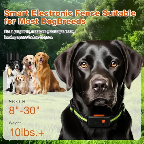Wireless GPS Dog Fence Collar with 12