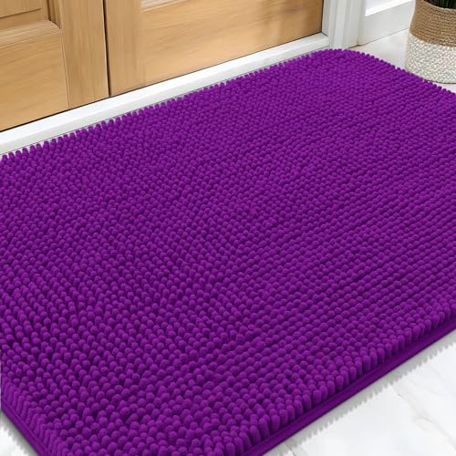 Dog Door Mat for Muddy Paws 34x21 (Purple / 34" X 21")