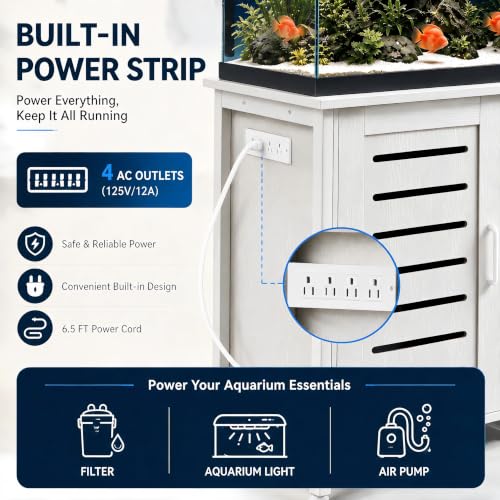 55 75 Gallon Fish Tank Stand (White / 55-75 Gallon)
