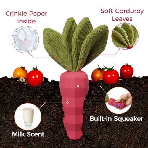 Dog Chew Toys for Aggressive Chewers (carrot pink)