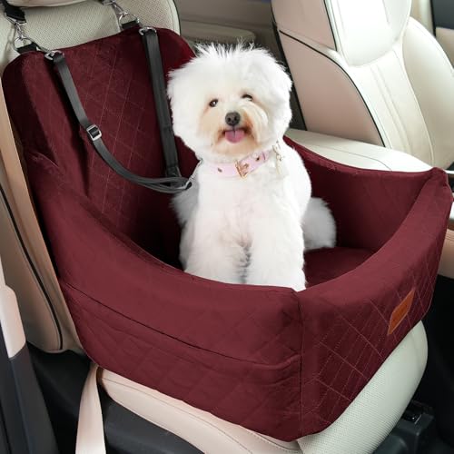 Dog Car Seat for Medium Sized Dogs Up to 40lbs (Red)