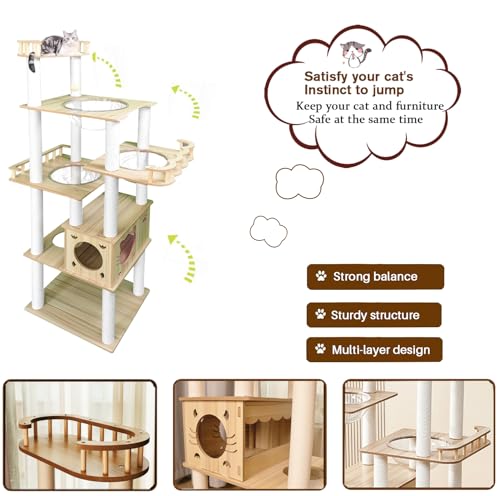 73 Inch Cat Tower for Multiple Cats (8782)