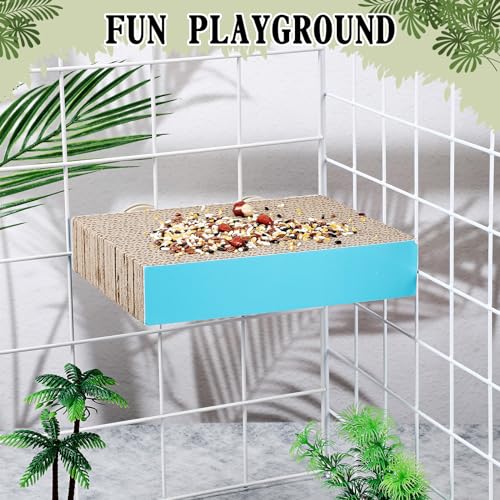 2 Pcs Bird Toys Parrot Perch Stand Cage Accessories (Medium)