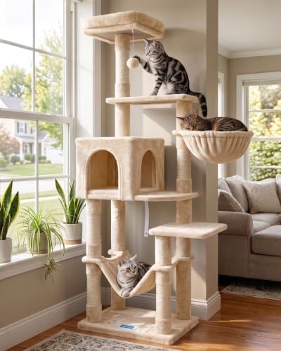 Cat Tree Multi (Beige / 60.6 Inches)