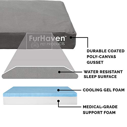 Water Resistant Cooling Gel Dog Bed for Large