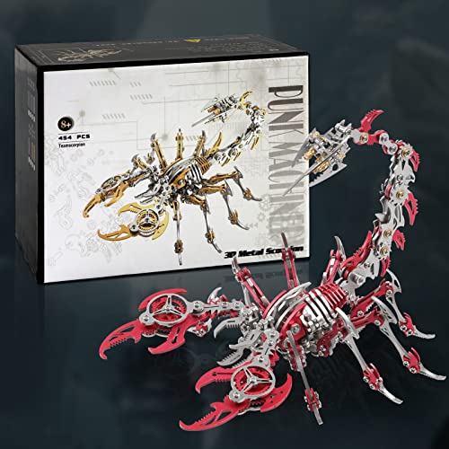 Scorpion 3D Metal Puzzles Kits for Adults Teens (Red)
