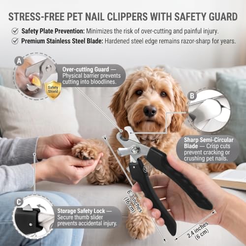 5 PCS Cat & Dog Grooming Kit Brush (Black 5pc)