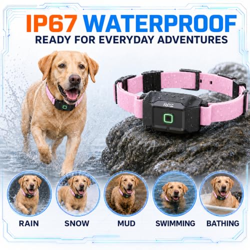 GPS Wireless Dog Fence System with Free App (Pink)