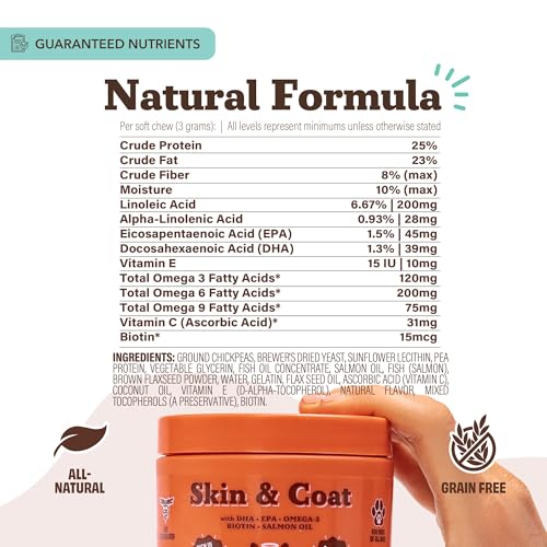 Skin & Coat Supplement for Dogs (90 Count)