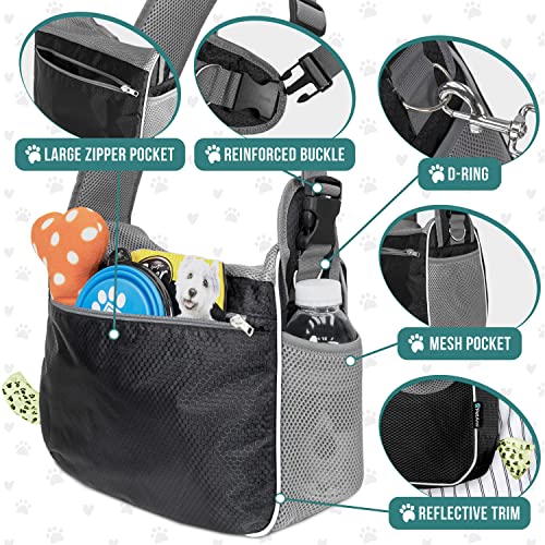 Dog Sling Carrier for Small Dog (Black)