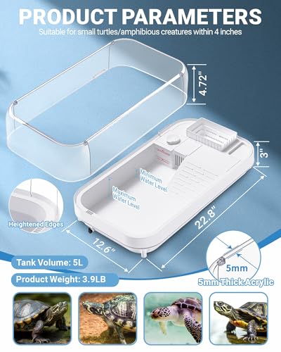 Large Turtle Tank Kit (L Kit-Black Lamp)