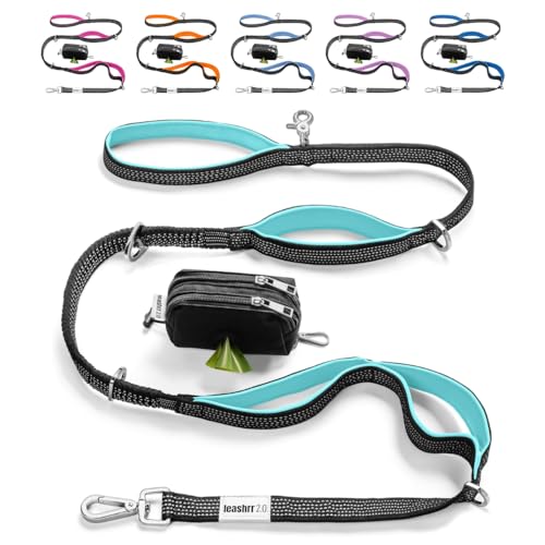Dog Poop Bag Holder with Dispenser & Storage Pouch (Aqua)
